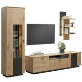Hom`in vitrina, antracit, barve hrasta | Shoptok.si