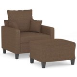  Fotelj s stolčkom za noge rjav 60 cm blago, (20909807) | Shoptok.si