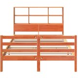 vidaXL Krevet s regalom za knjige bez madraca 140x190 cm masivno drvo | shoptok.hr