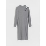 Reserved midi obleka iz džersija - siva | Shoptok.si