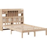 vidaXL Krevet s regalom za knjige bez madraca 135x190 cm od borovine | shoptok.hr