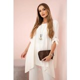 Kesi Włoski Set of blouse + pants with pendant light beige | shoptok.hr