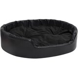  Krevet za pse crni 99 x 89 x 21 cm od pliša i umjetne kože | shoptok.hr