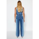 Trendyol Blue Color Block High Waist Wide Leg Jeans | ePonuda.com