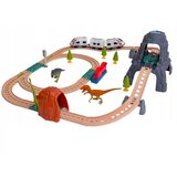 Lean Toys Električni vlakec z dinozavri – svetlobni in zvočni učinki, interaktivna proga | Shoptok.si