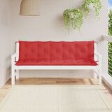  Jastuci za vrtnu klupu 2 kom crvena 180x50x7cm tkanine Oxford | shoptok.hr