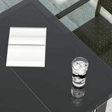  Vrtni blagovaonski stol crni 200 x 100 x 74 cm čelik i staklo | shoptok.hr
