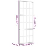  Klizna vrata zlatna 76x205 cm prozirno staklo ESG i aluminij | shoptok.hr