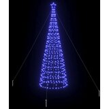 vidaXL LED božično drevesce med 800 LED Modra 400 cm elezo | Shoptok.si