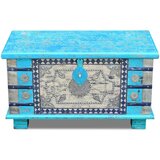  Skrinja za Shranjevanje Modra iz Lesa Manga 80x40x45 cm | Shoptok.si