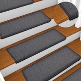  Prostirke za stepenice 15 kom 65x21x4 cm tamno sive pravokutne rubove | shoptok.hr