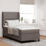 Box Spring postelja z vzmetnico v taupe barvi, 100x200 cm iz tkanine, (22051484) | Shoptok.si