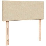 vidaXL Otomanski posteljni okvir z vzmetnico krem 120x200 cm blago | Shoptok.si