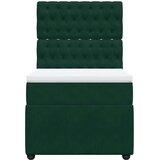 Box spring krevet s madracem tamnozeleni 80 x 200 cm baršunasti | shoptok.hr
