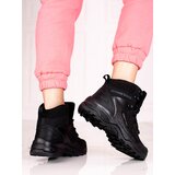 DK Comfortable women's trekking shoes with high upper black Cijene