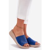 Panto Fino Women's Suede Wedge Sandals Blue | Shoptok.si
