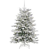 vidaXL Umetno Zložljivo Božično Drevo Bela 150 cm PE in PVC | Shoptok.si