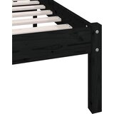  Okvir za krevet od masivne borovine crni 140 x 190 cm | shoptok.hr