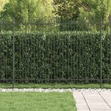  Spike Lok Ograja Črna 200 x 200 cm Prašno lakirano jeklo, (5000157993) | Shoptok.si