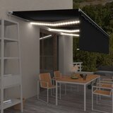 vidaXL Tenda na ručno uvlačenje s roletom LED 6 x 3 m antracit Cijene