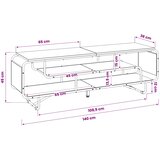  TV stalak 140 x 36 x 45 cm Hrast artisan Konstruirano drvo | shoptok.hr