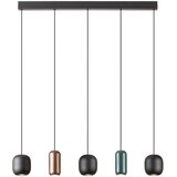  Redo 01-3481 - visilica na lanku BOOM 5xGU10/10W/230V crna/zelena/smeđa | Eponuda.com