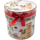  Škatla darilna 18x18x18cm novoletna ovalna srednja PROMOCIJA | Shoptok.si