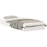 vidaXL Konstrukcija postelje Bela 100 x 220 cm Masivno borovo les, (5000127709) | Shoptok.si