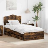  Okvir za krevet s ladicama Dimljeni hrast 90 x 200 cm - Dimljeni hrast 90 x 200 cm | shoptok.hr