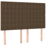Maison Chic Posteljno vzglavje - Vzglavna omarica 4 kosa temno rjav 72x5x78/88 cm blago, (22077203) Cene