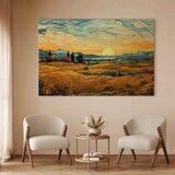  XXL slika - Impressionistic fields - painted golden landscape with fields of grain 220x147 | shoptok.hr