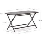 Kave Home Kovinska vrtna jedilna miza 70x140 cm Torreta - | Shoptok.si