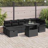  Sjedeća garnitura za vrt 8 kom. poliratan 297.5 x 132.5 x 85 cm | shoptok.hr