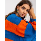 Fashion Hunters OCH BELLA blue and orange cardigan with wide sleeves | shoptok.hr