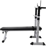  Klupa za vježbanje sa stalkom za utege i setom utega 120 kg | shoptok.hr