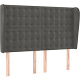 The Living Store vzglavje z ušesi temno sivo 147x23x118/128 cm žamet - vzglavje, (21418530) | Shoptok.si