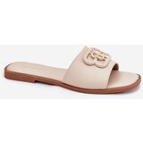 Boto Flat Ladies Sandals With Decorative Detail Beige Nenitta | ePonuda.com