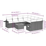  9-dijelni set vrtnih sofa s jastucima bež od poliratana | shoptok.hr