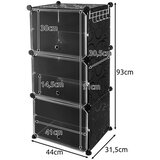 Ruhhy modularna polica za cipele od 3 modula, 6 polica Slike