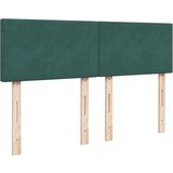 vidaXL Box spring postelja z vzmetnico temno zelena 140x200 cm žamet | Shoptok.si