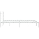  Metalni okvir za krevet s uzglavljem bijeli 200x200 cm | Eponuda.ba