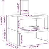 vidaXL Hladno valjani čelik/Crna Hladno valjani čelik 80 x 50 x 96 cm | shoptok.hr