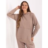 RELEVANCE Sweatshirt-RV-BL-A168.18-dark beige | Shoptok.si