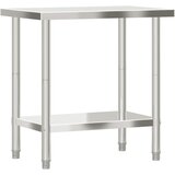  Kuhinjski radni stol 82,5 x 55 x 85 cm od nehrđajućeg čelika | shoptok.hr