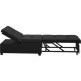  Kauč na razvlačenje 3-u-1 crna tkanina | shoptok.hr