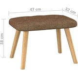  Stol za sproščanje s stolčkom taupe blago, (20957945) | Shoptok.si