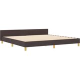  Krevetna konstrukcija Tamno smeđa 200 x 200 cm tkanina | shoptok.hr