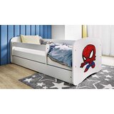  Drveni dječji krevet SPIDERMAN s ladicom - 160x80 cm bijeli | shoptok.hr
