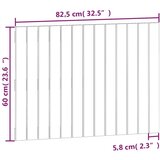  Stensko posteljno vzglavje sivo 82,5x3x60 cm trdna borovina, (20735368) | Shoptok.si