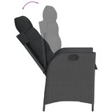  7-dijelni vrtni blagovaonski set s jastucima crni od poliratana Crna 200 x 100 x 74 cm | shoptok.hr